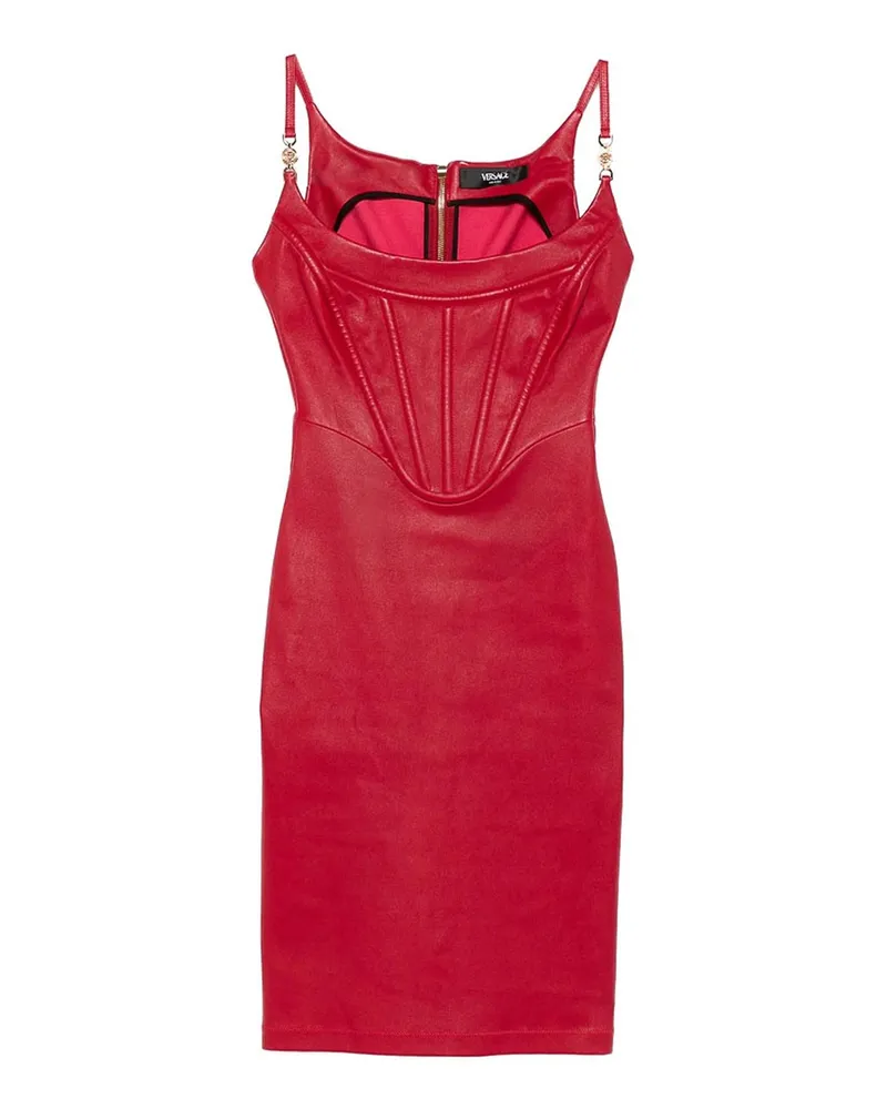 Versace Knielanges Kleid - Rot Rot