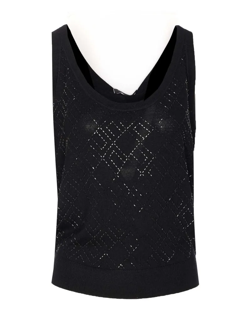 Elisabetta Franchi Top - Schwarz Schwarz