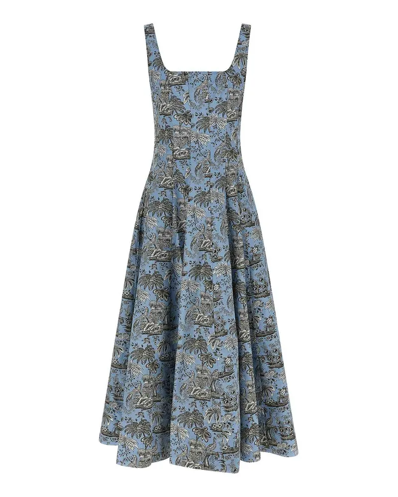 STAUD Knielanges Kleid - Hellblau Hellblau