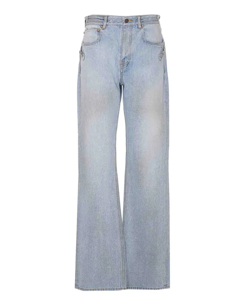 Balenciaga Straight Leg Jeans - Blau Blau