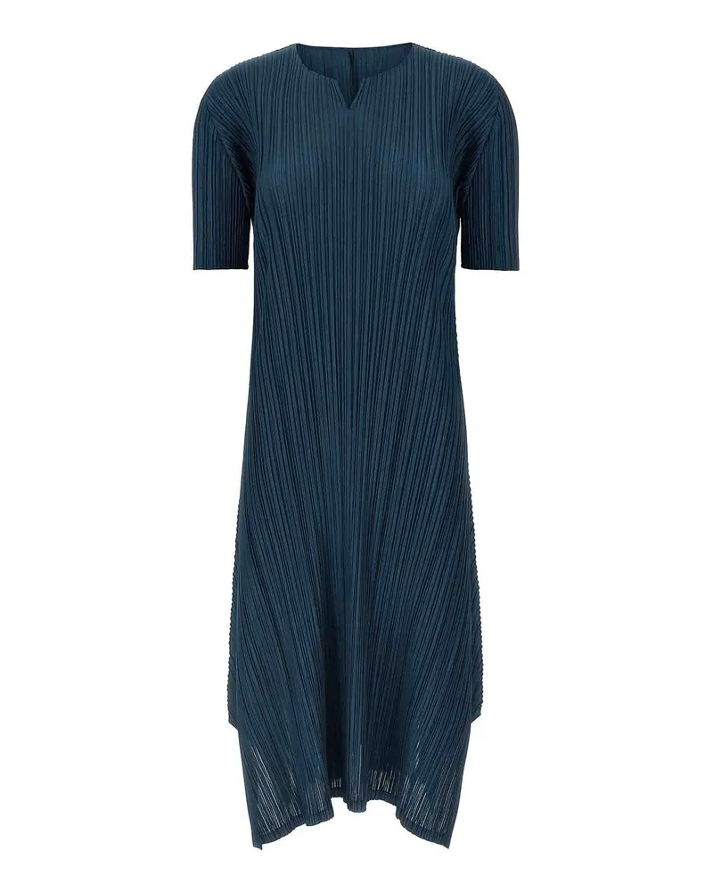 Issey Miyake Knielanges Kleid - Blau Blau