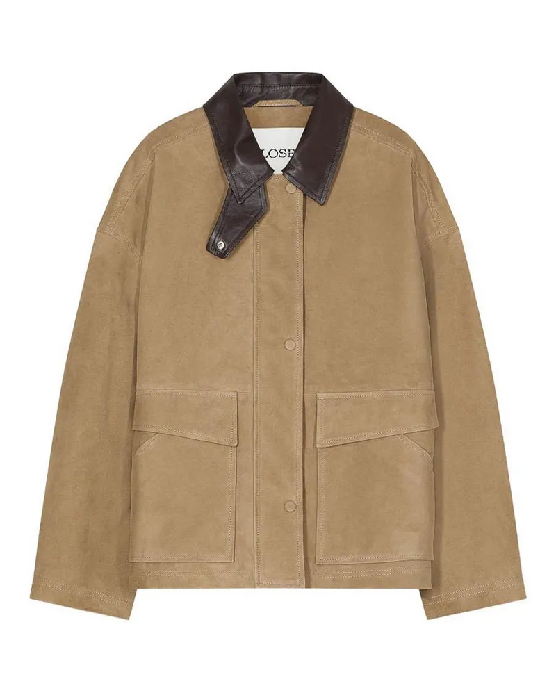 Closed Lederjacke - Beige Beige