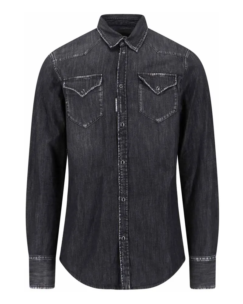 Dsquared2 Hemd - Schwarz Schwarz