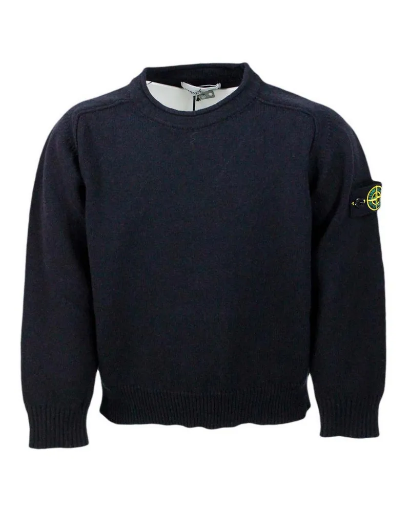 Stone Island Rundhalspullover - Blau