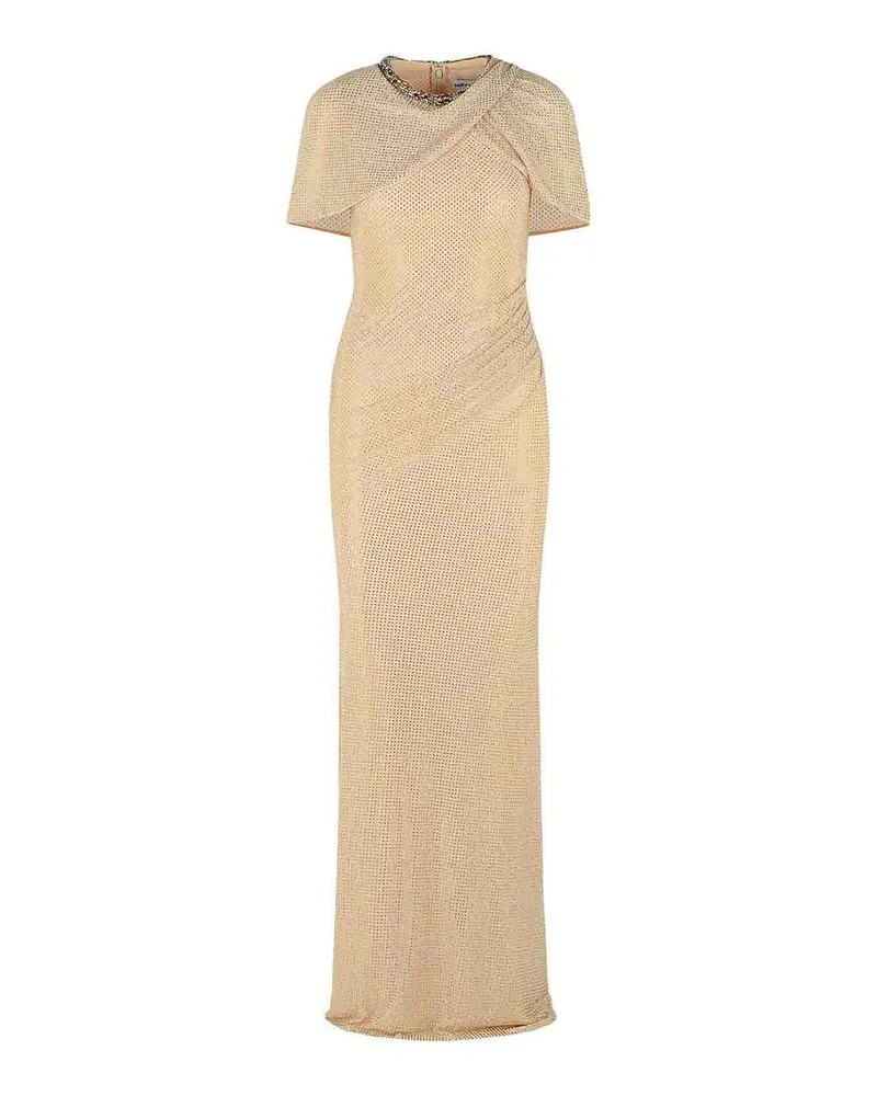 Self-Portrait Knielanges Kleid - Creme Creme