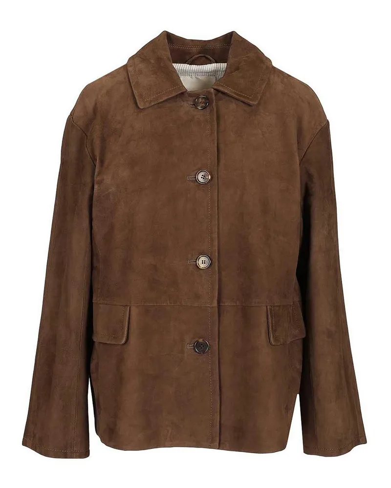 Max Mara Lederjacke - Braun Braun