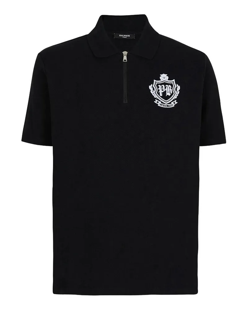 Balmain Rundhalspullover - Schwarz Schwarz