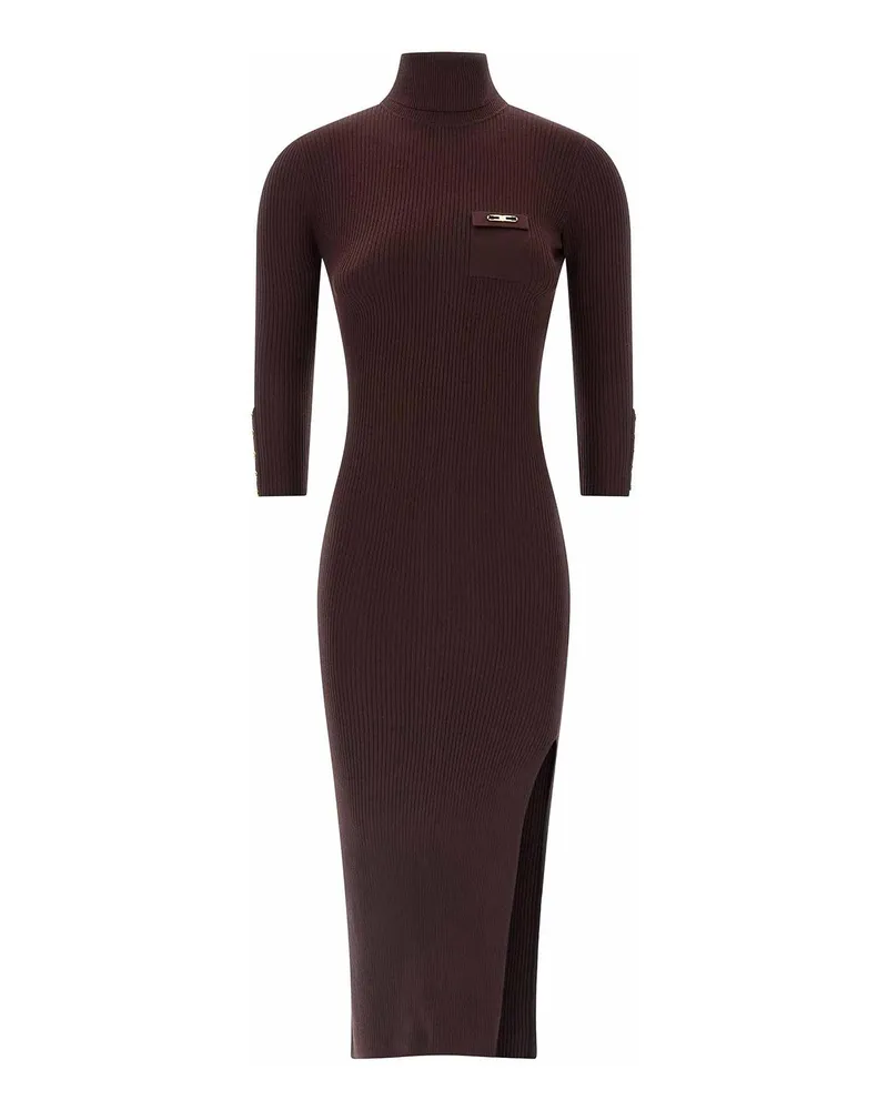 Elisabetta Franchi Knielanges Kleid - Dunkelrot Dunkelrot