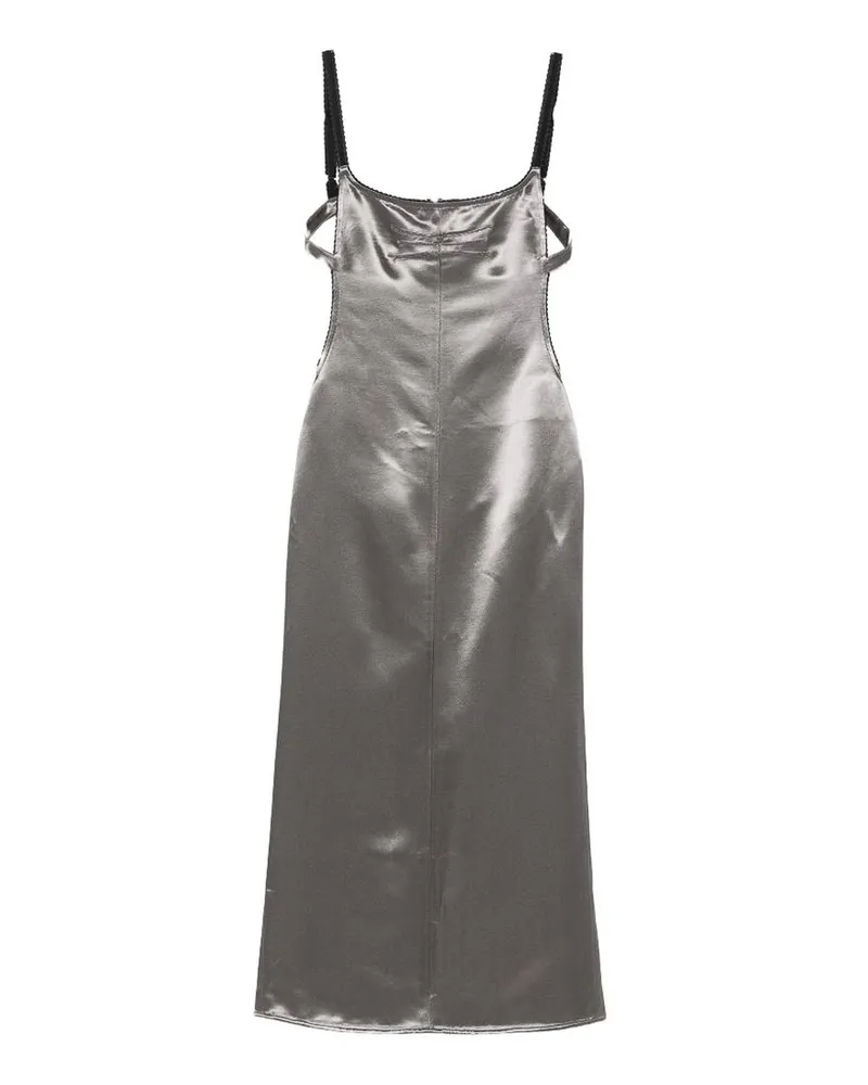 ATTICO Knielanges Kleid - Grau Grau