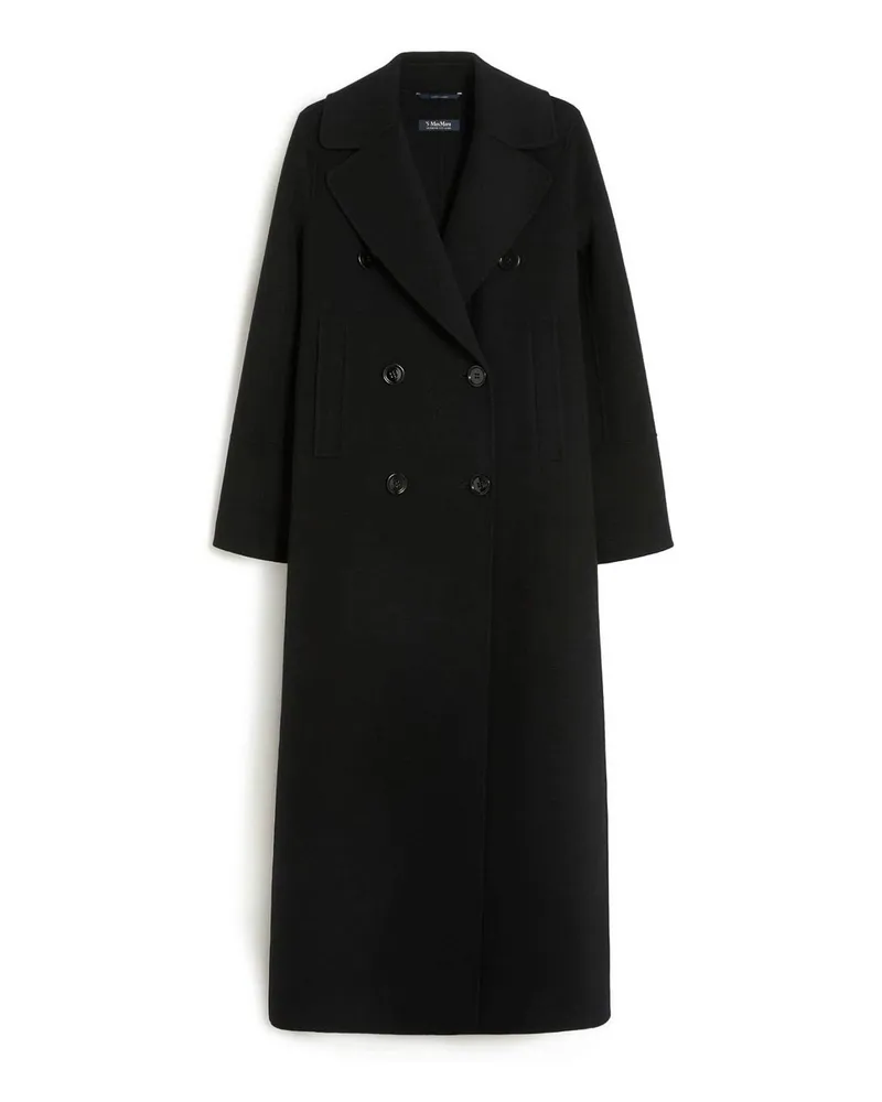 Max Mara Langer Mantel - Schwarz Schwarz