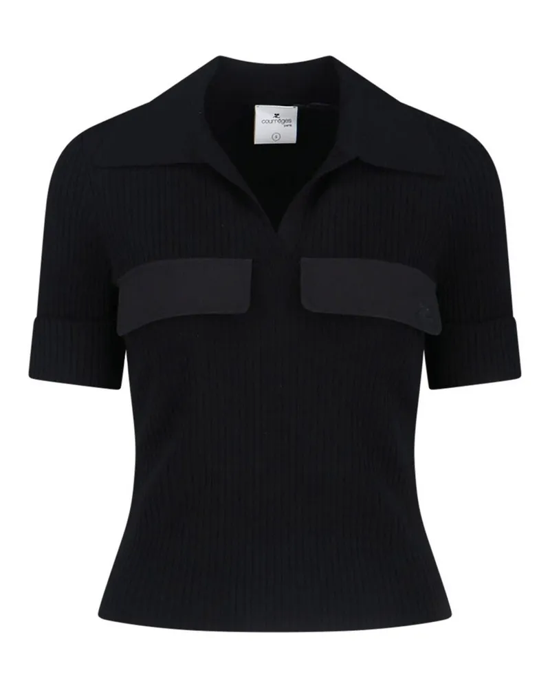 Courrèges Poloshirt - Schwarz Schwarz