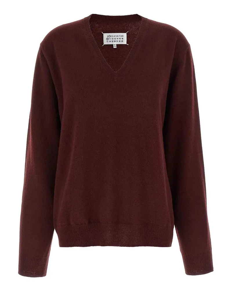 Maison Margiela Rundhalspullover - Dunkelrot Dunkelrot