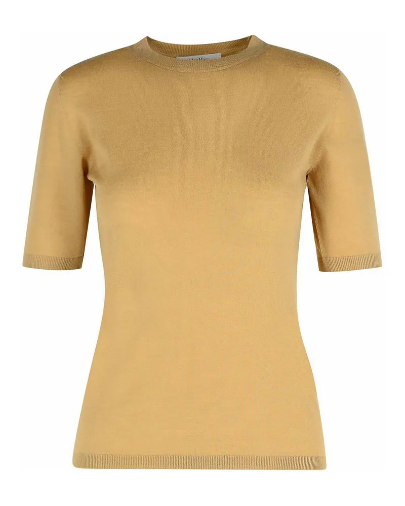 Max Mara Rundhalspullover - Beige Beige