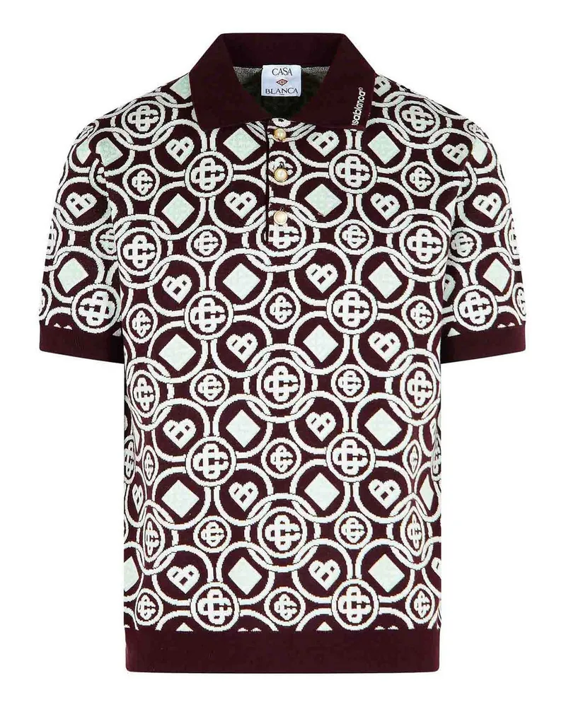 Casablanca Paris Poloshirt - Dunkelrot Dunkelrot