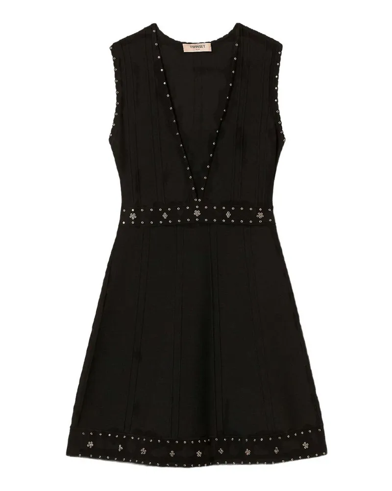 Twin-Set Knielanges Kleid - Schwarz Schwarz