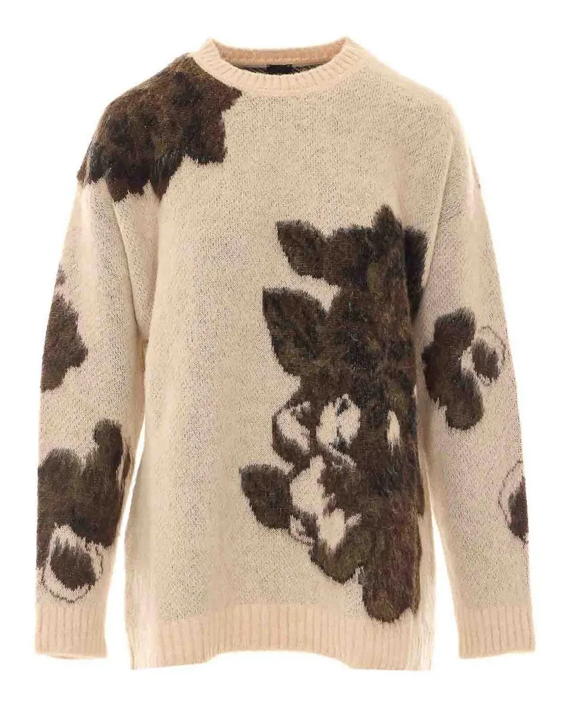 Mulberry Rundhalspullover - Weiß Weiß