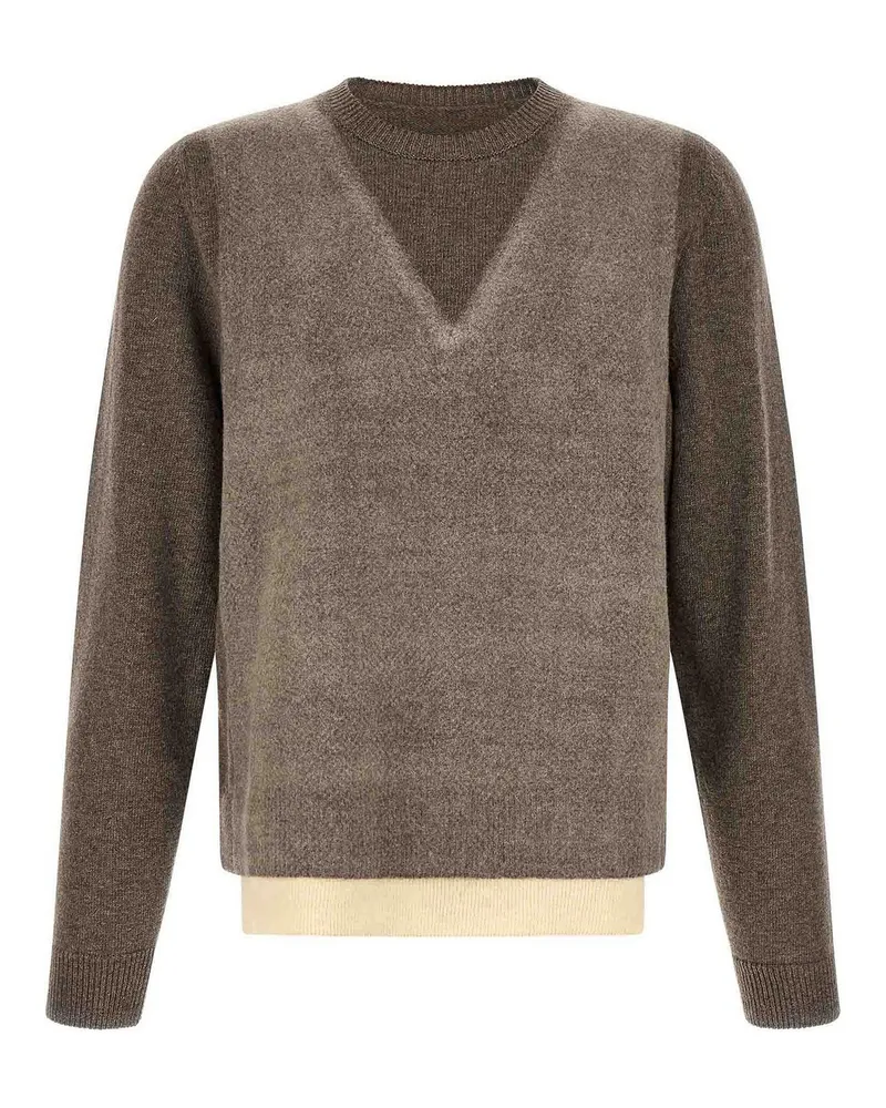 Maison Margiela Rundhalspullover - Braun Braun