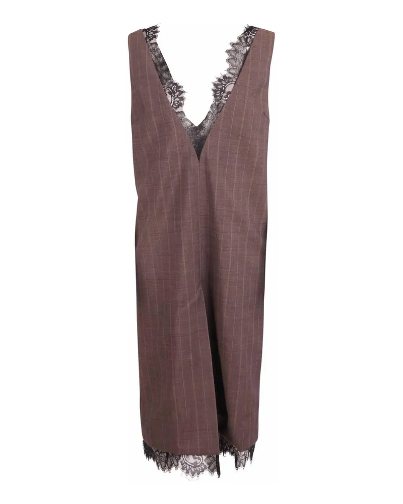 Ganni Kurzes Kleid - Braun Braun