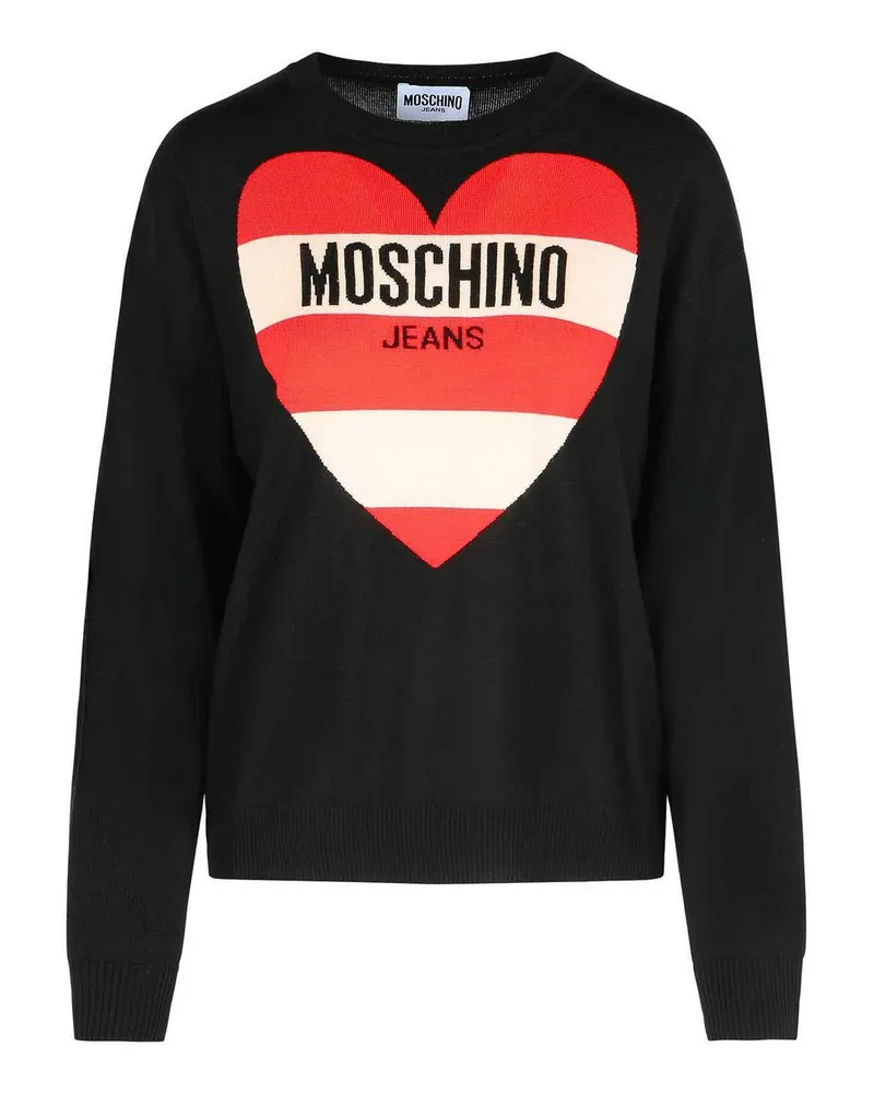 Moschino Rundhalspullover - Schwarz Schwarz