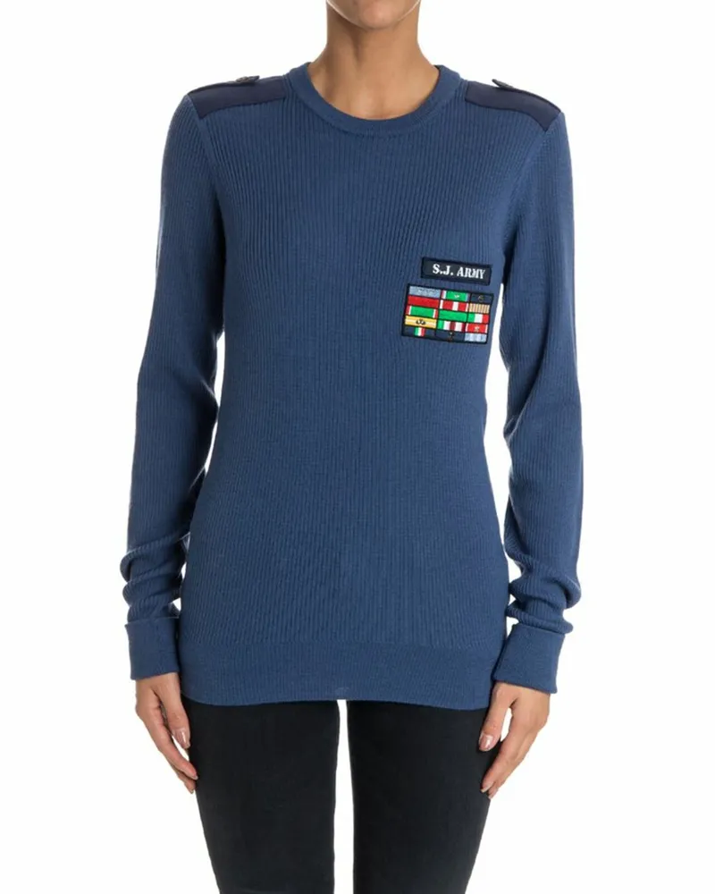Stella Jean Rollkragenpullover - Blau Blau