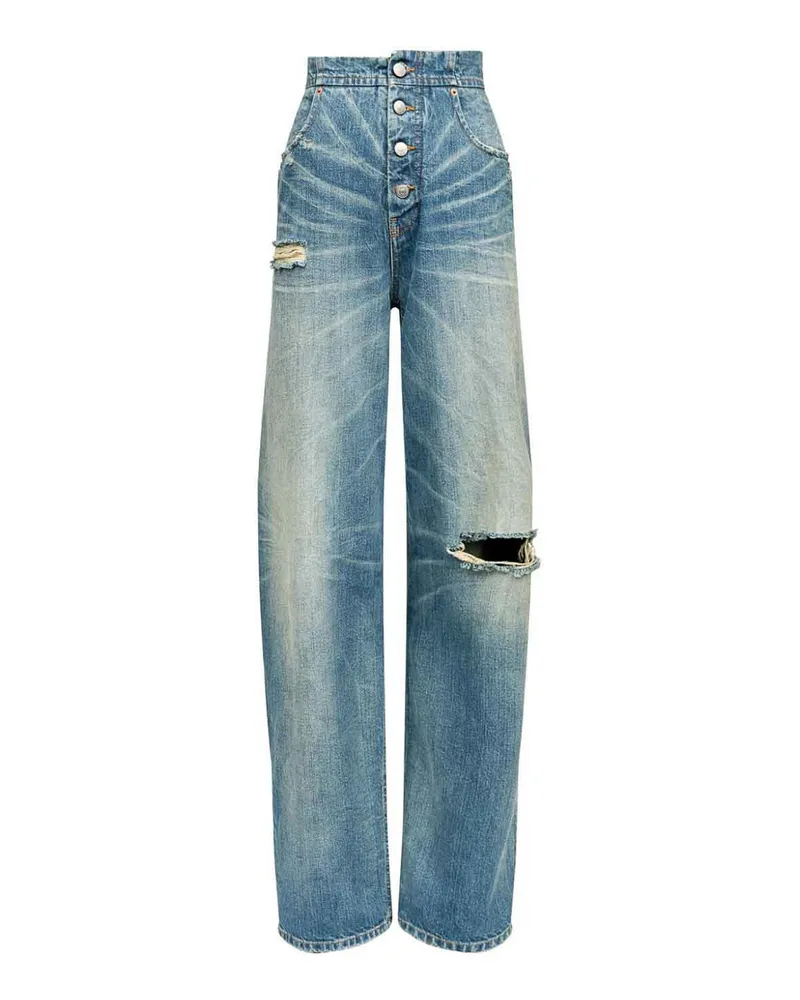 Maison Margiela Straight Leg Jeans - Blau Blau