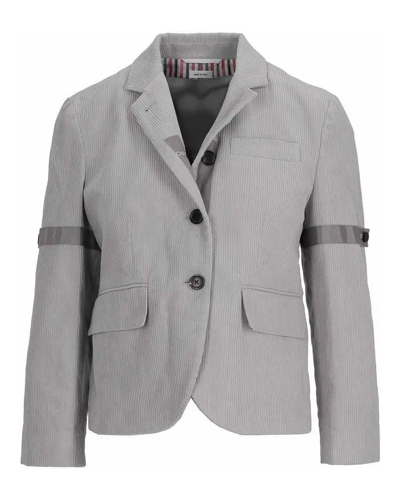 Thom Browne Knielanger Mantel - Grau Grau