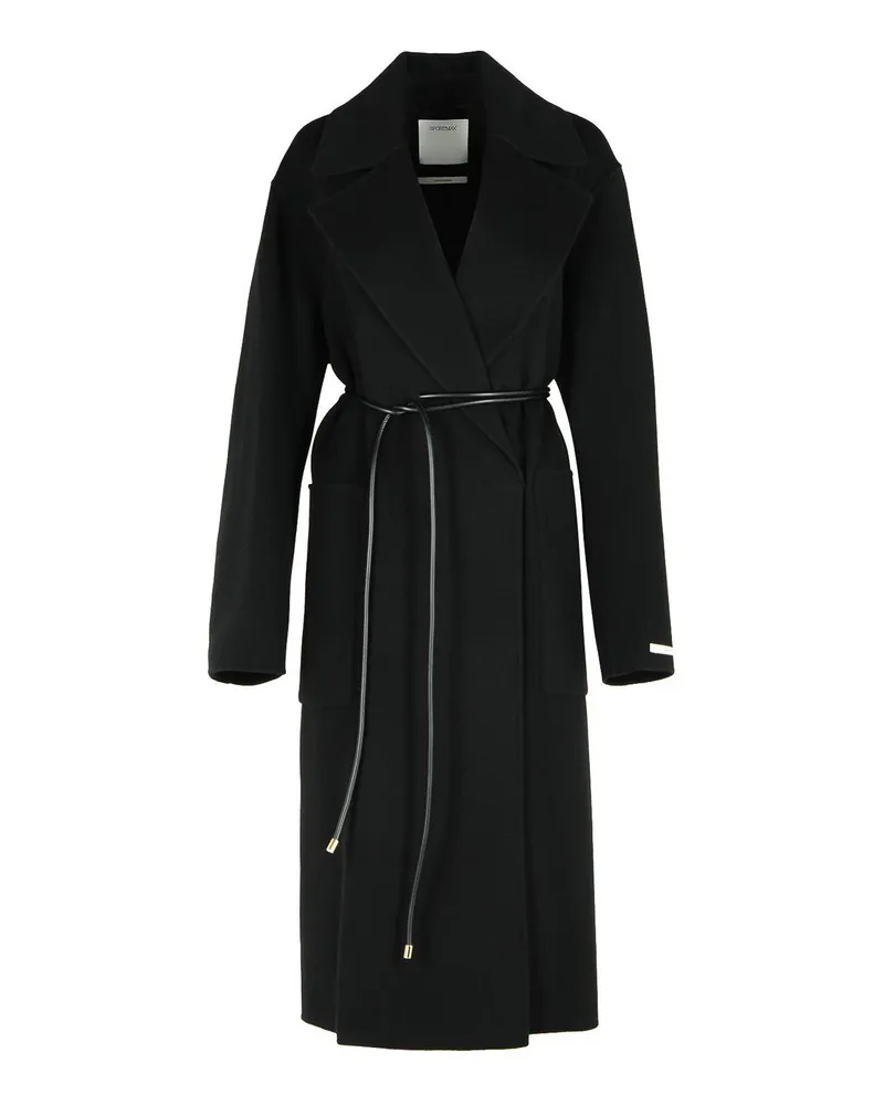 SPORTMAX Kurzer Mantel - Schwarz Schwarz