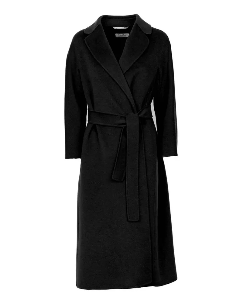 Max Mara Knielanger Mantel - Schwarz Schwarz