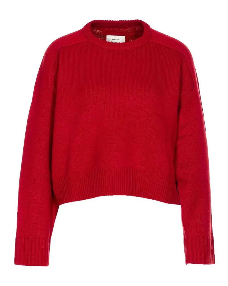 Loulou Studio Rundhalspullover - Rot Rot