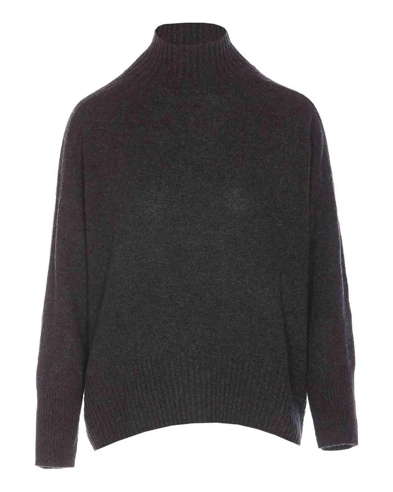ALLUDE Rundhalspullover - Grau Grau