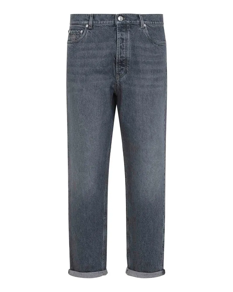 Brunello Cucinelli Straight Leg Jeans - Grau Grau