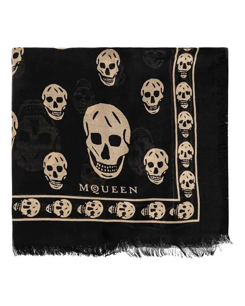 Alexander McQueen Schal - Schwarz Schwarz
