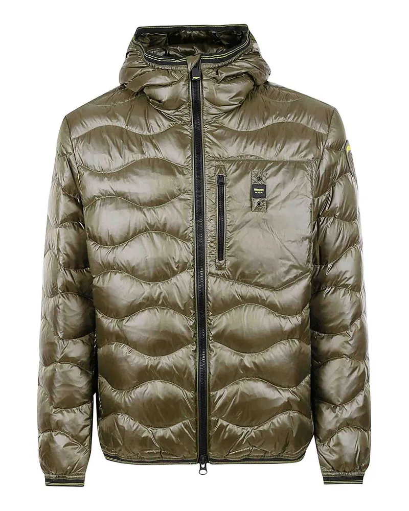 Blauer Knielanger Mantel - Dunkelgrün Dunkelgrün