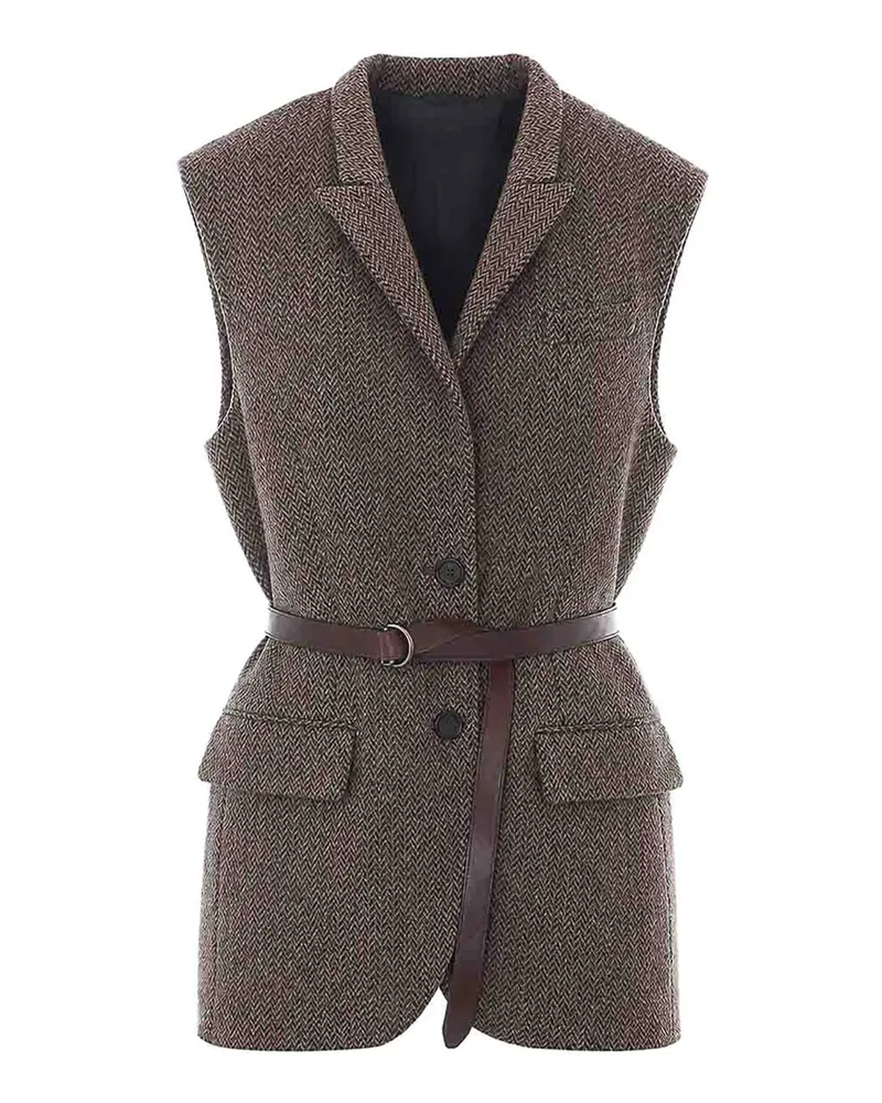 Brunello Cucinelli Weste - Braun Braun