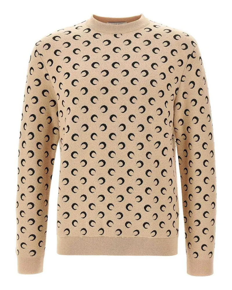 Marine Serre Rundhalspullover - Beige Beige