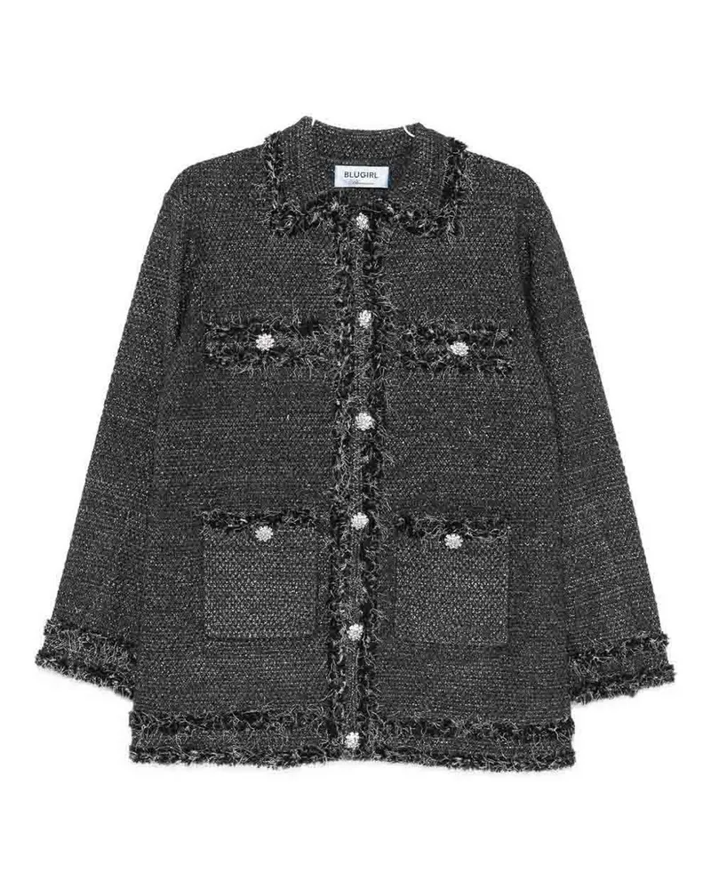 Blumarine Rundhalspullover - Grau Grau