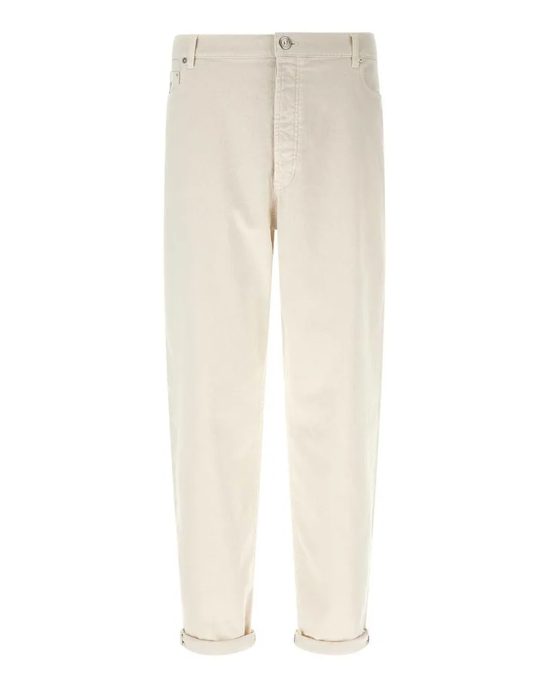 Brunello Cucinelli Straight Leg Jeans - Weiß Weiß