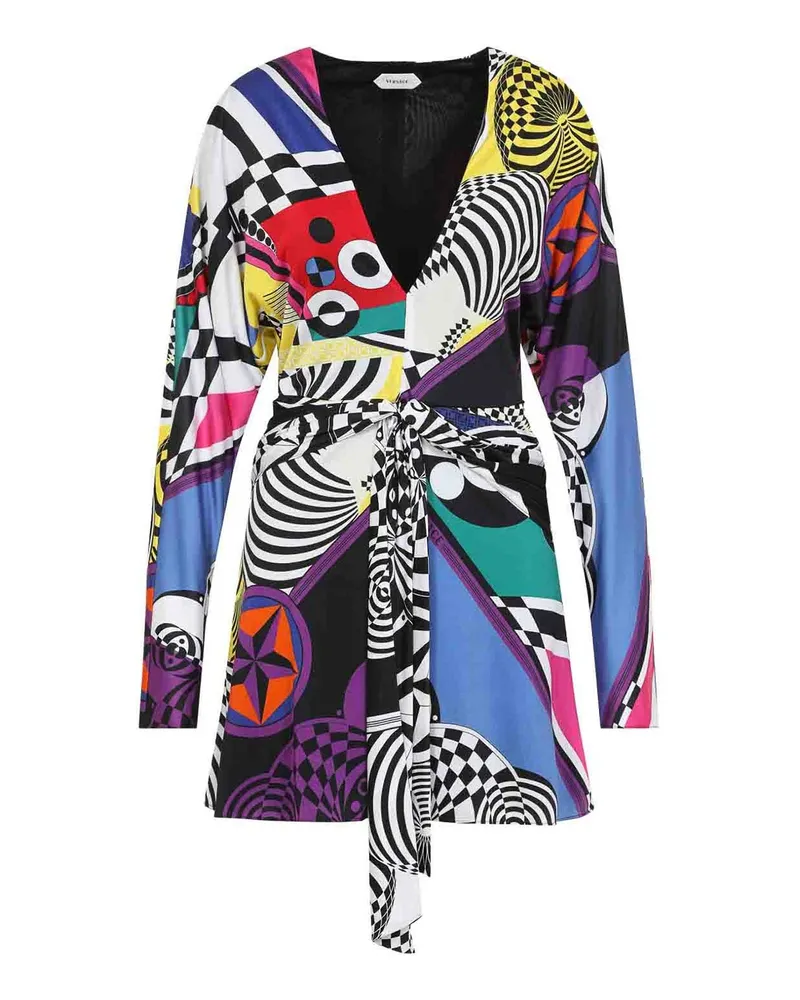 Versace Knielanges Kleid - Bunt Bunt