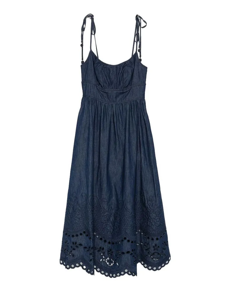 Zimmermann Knielanges Kleid - Blau Blau