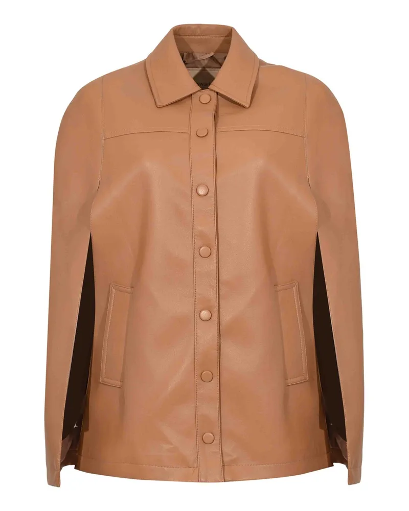 Twin-Set Lederjacke - Camel Camel