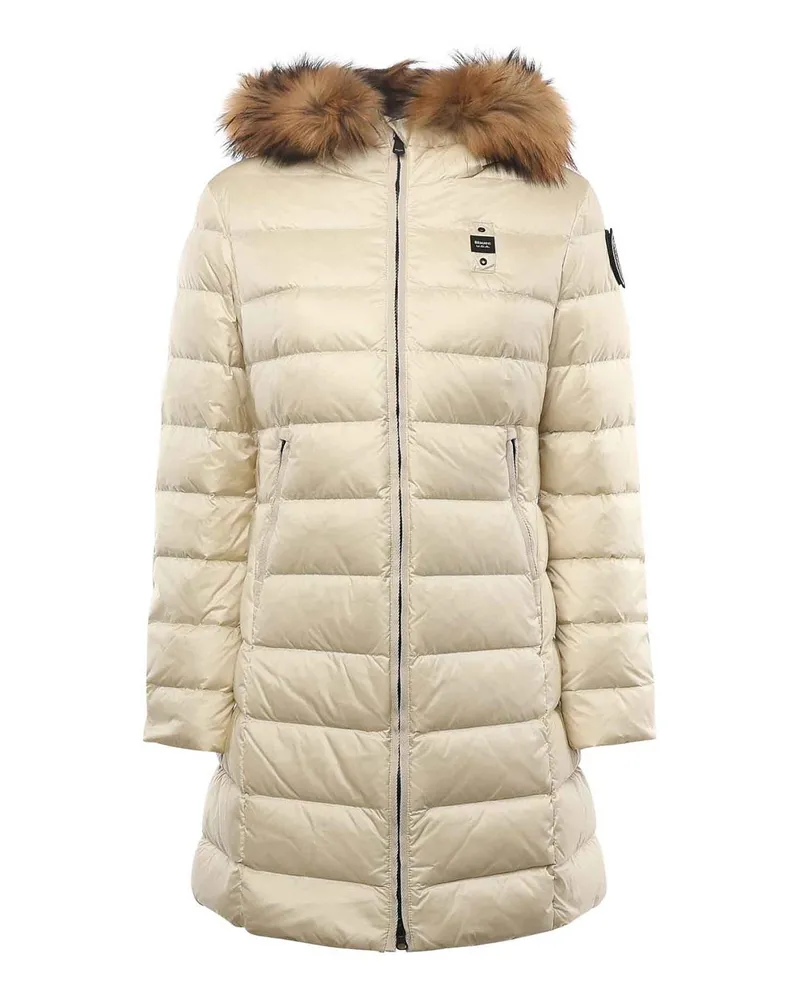 Blauer Daunenjacke - Grau Grau