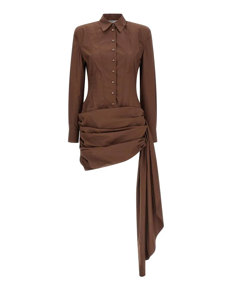 Giuseppe di Morabito Knielanges Kleid - Braun Braun