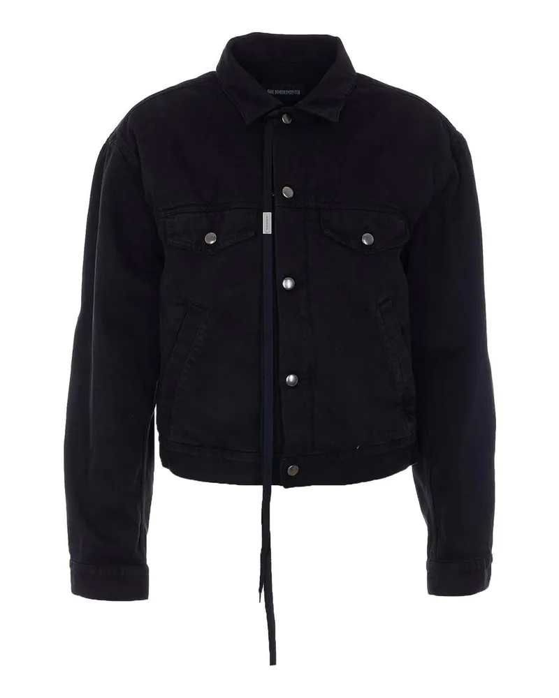 Ann Demeulemeester Jeansjacke - Schwarz Schwarz