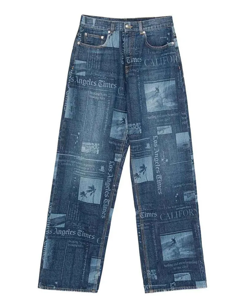 Palm Angels Schlagjeans - Blau Blau