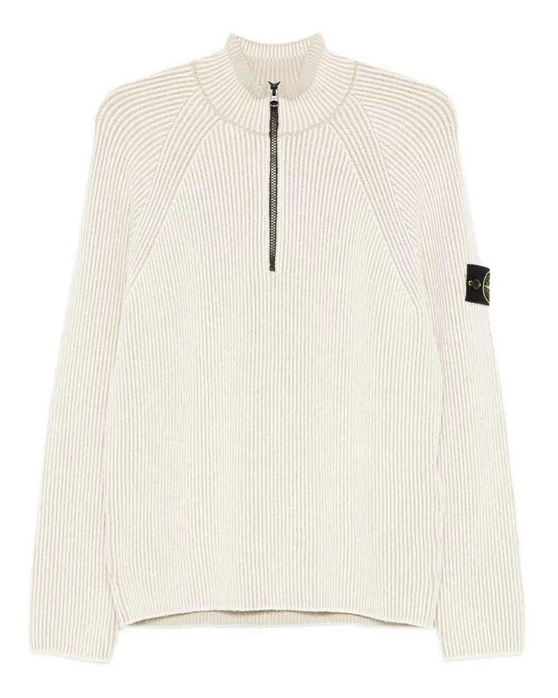 Stone Island Rundhalspullover - Weiß Weiß