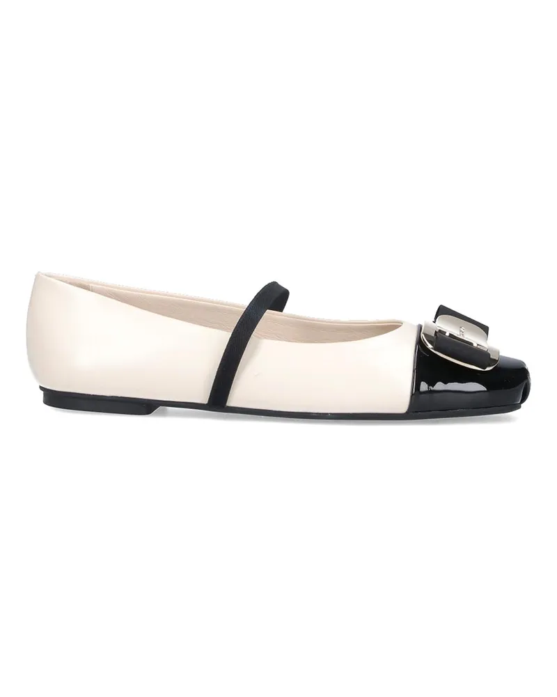 Ferragamo Ballerinas - Weiß Weiß