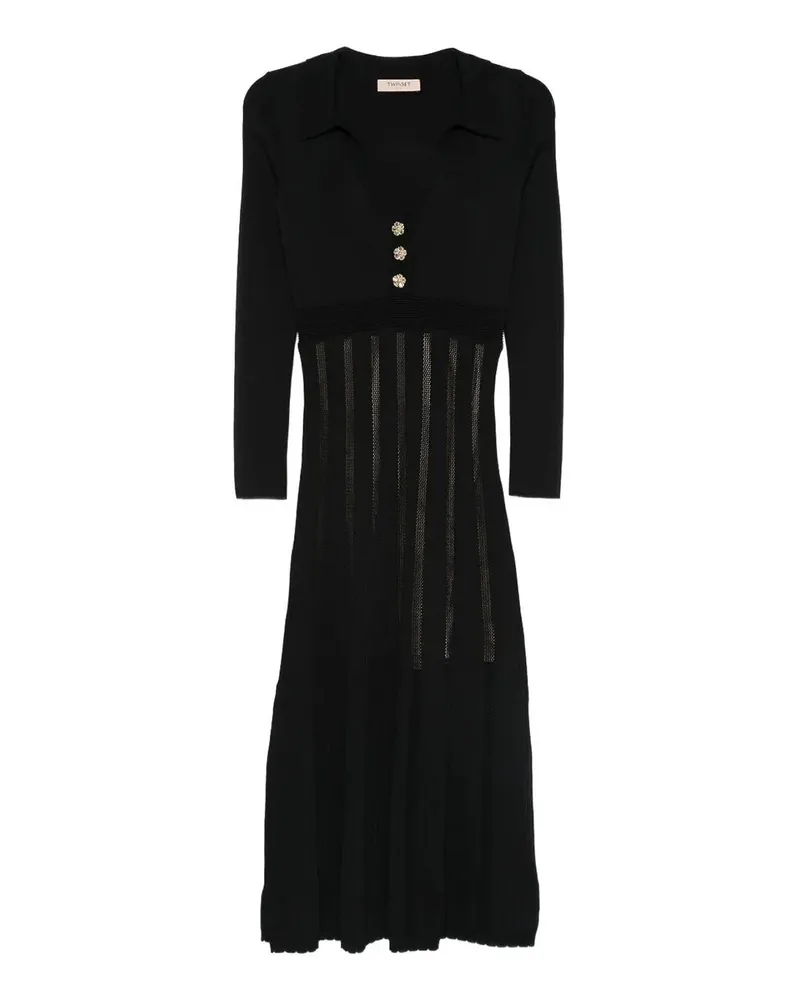 Twin-Set Knielanges Kleid - Schwarz Schwarz