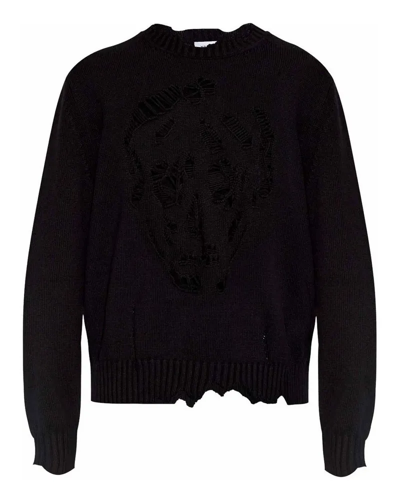 Alexander McQueen Rundhalspullover - Schwarz Schwarz