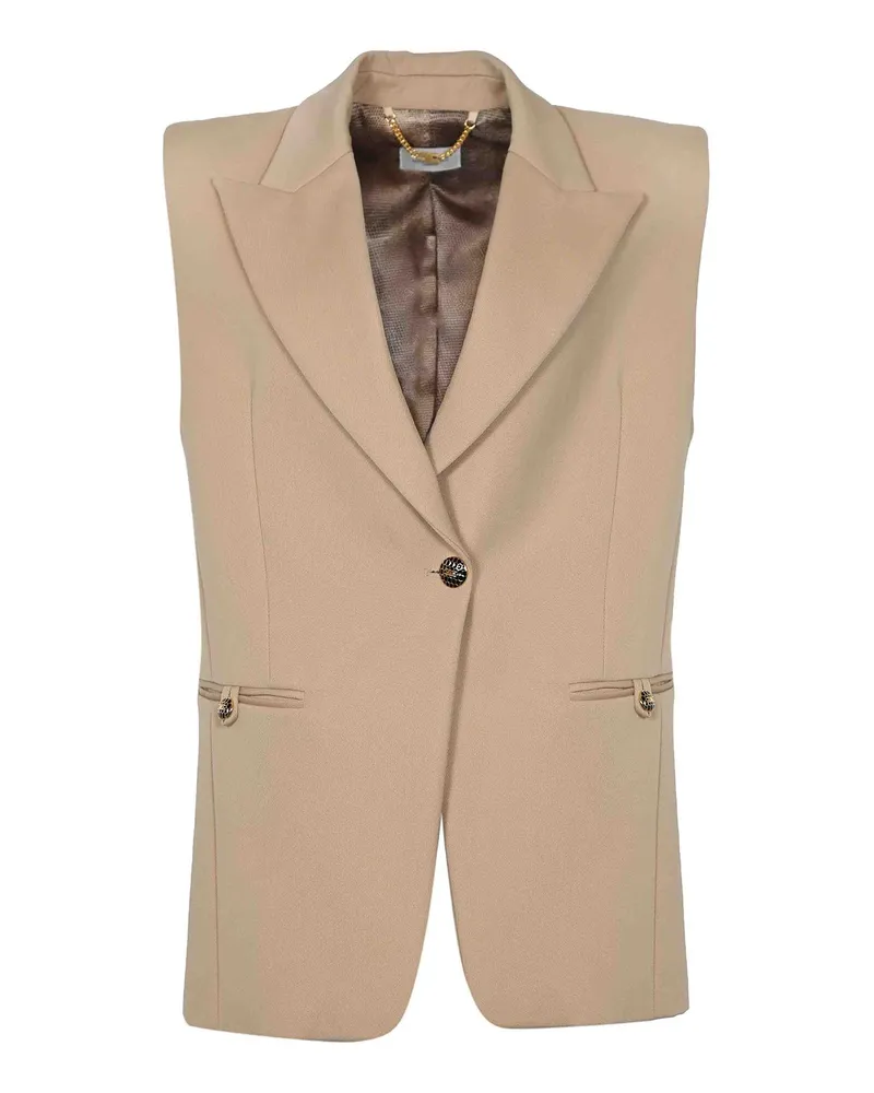 Elisabetta Franchi Weste - Beige Beige