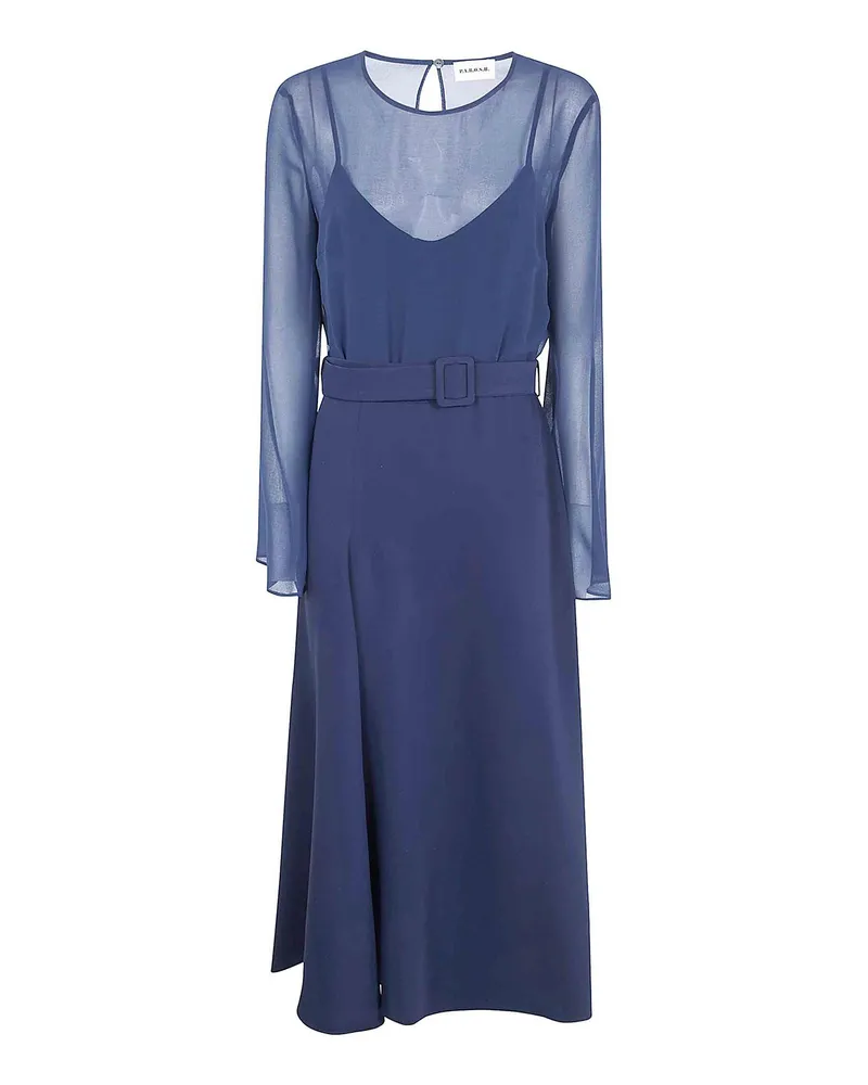 P.A.R.O.S.H. P. A.R. O.S. H. Knielanges Kleid - Blau Blau